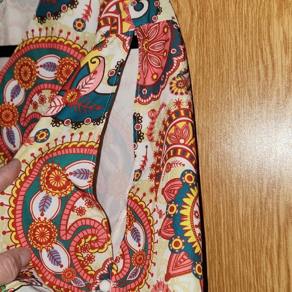 Colorful Paisley Women's Top - Picture 2 of 2